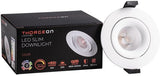 Enzo thorgeon led inbouwspot 8,2w dimtowarm 96mm rond verstelbaar wit - led4680