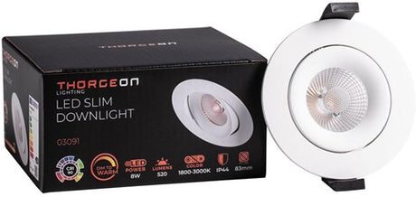 Enzo thorgeon led inbouwspot 8,2w dimtowarm 96mm rond verstelbaar wit - led4680