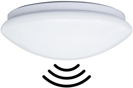 Enzo thorgeon led plafonniere 255mm wit 12w tri-white ip44 + sensor - 5017770
