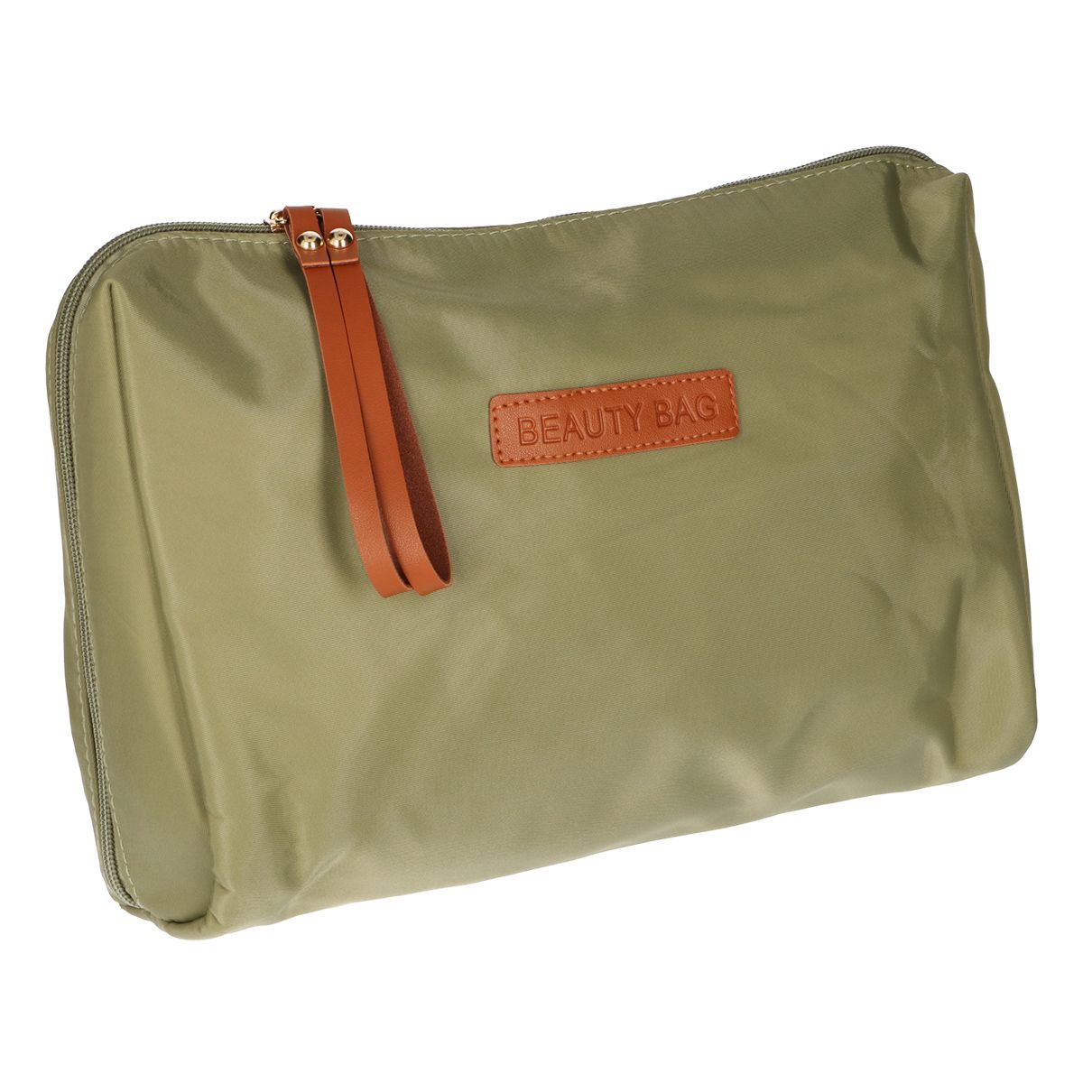 Traveller Kulturbeutel Kosmetiktasche Grün Braun 30cm x 20cm
