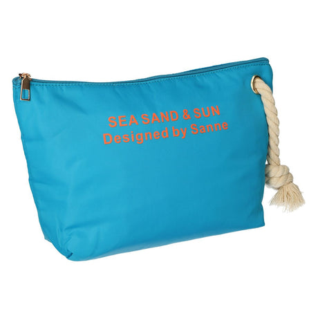 Traveller Kulturbeutel Meer, Sand Sonne Blau Orange 30cm x 19,5cm