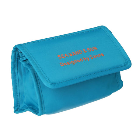 Reisespiegeltasche Meer, Sand Sonne Blau Orange 16,5cm x 11cm