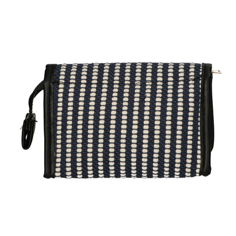 Traveller Spiegeltasche Streifen Blau Creme 16,5x11cm