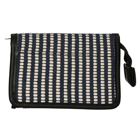 Traveller Spiegeltasche Streifen Blau Creme 16,5x11cm