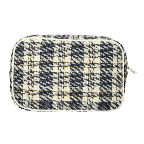 Reise-Kulturbox, Tweed-Karomuster, 26 x 16 cm