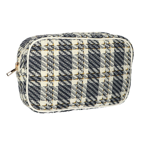 Reise-Kulturbox, Tweed-Karomuster, 26 x 16 cm
