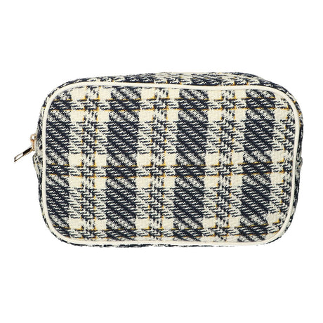 Reise-Kulturbox, Tweed-Karomuster, 26 x 16 cm