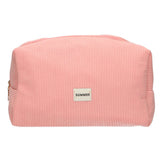 Traveller toilettas rib waterdicht roze 24,5cm x 18,5cm