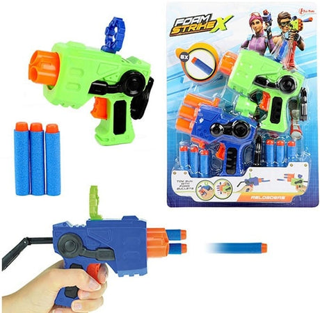 Toi-toys die Nachlade-Spielzeugpistole mit Schaumstoffpfeilen, 2 Stück in einer Packung