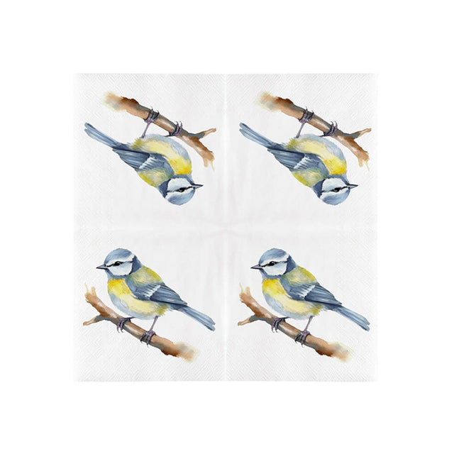 Esschert design papieren servet. pimpelmees 33x33cm