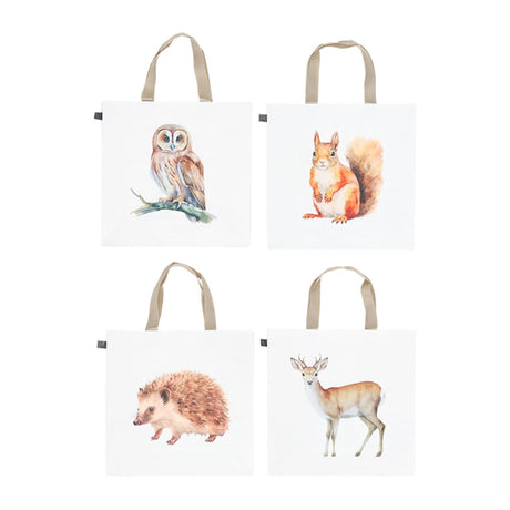 Esschert Design Einkaufstasche Aquarell Waldtier Arsch 40x14,5x40cm PP