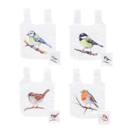 Esschert design opvouwbare tas aquarel vogel ass. 39,3x4,5x57,3cm polyester