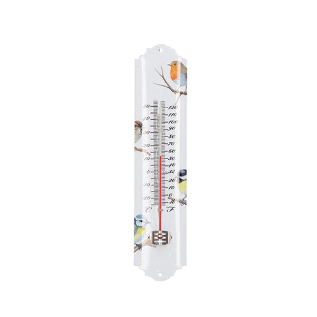 Esschert Design Thermometer Aquarell Vögel 6,3x1,0x29,5 cm Eisen