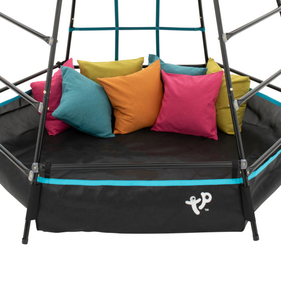 TP Toys Explorer -Kletterturm mit schattigem Spielbereich schwarzblau