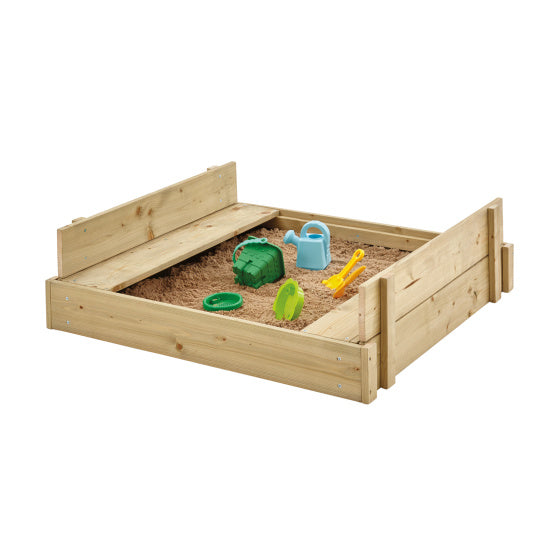 TP -Spielzeug Holzsandkap mit Deckel, Bänkebodenboot