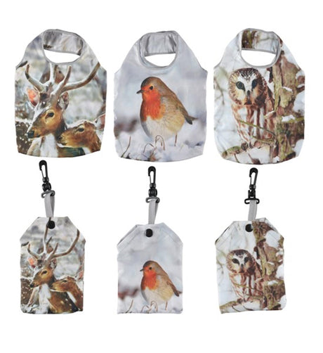 Esschert design opvouwbare boodschappentas met herfstdecoratie