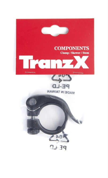Tranzx -Sitzstiftklemme mit Quick -Teninger 31.8ø Black auf der Karte