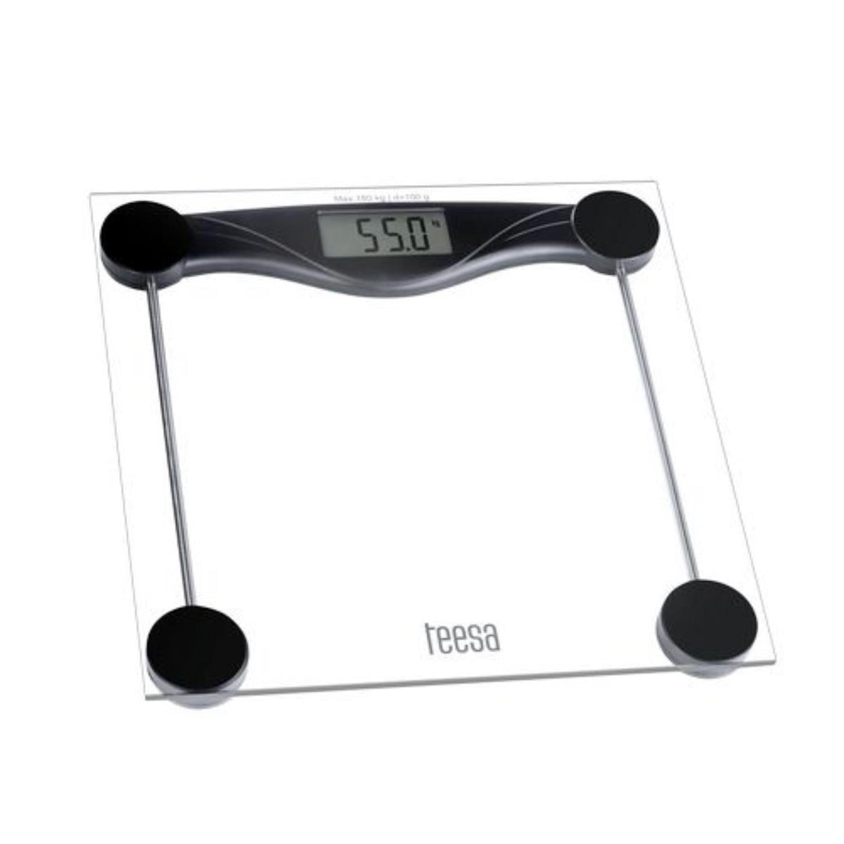 Digitale Personenwaage von Teesa, transparent, bis 180 kg