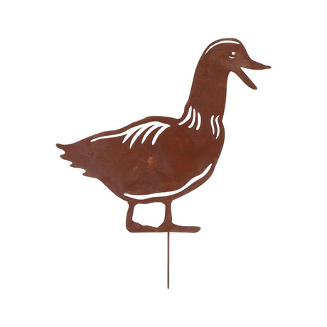 Esschert design roest tuinsteker eend 30,5xh36,6cm