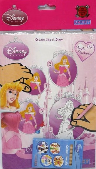 Van der Doelen Disney Princess Fensteraufkleber mit Panorama zum Ausmalen