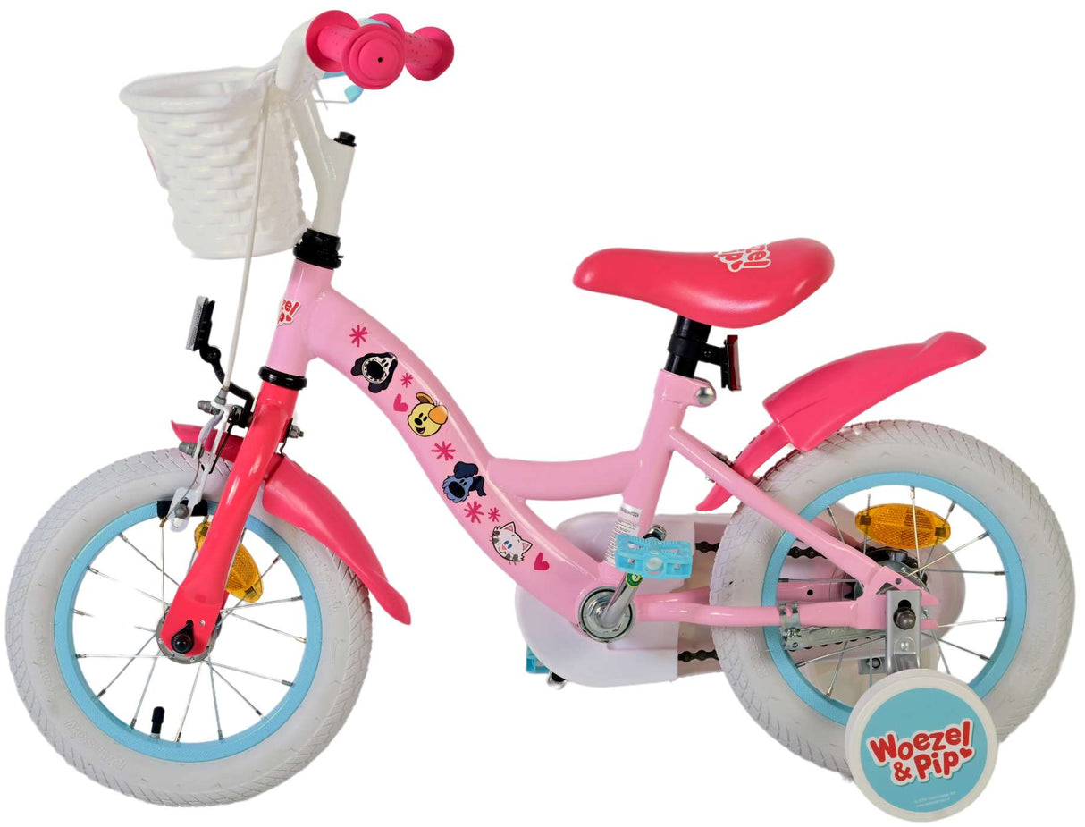 Woezel Pip Children's Bike - Mädchen - 12 Zoll - Pink