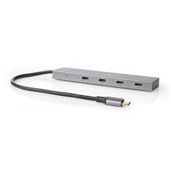 Nedis USB-Hub | 1x USB-C 3.2 Gen 2 Stecker | USB-C 3.2 Gen 2 Buchse mit PD 3.0 3x USB-C 3.2 Gen 2 Buchse | 4-Port-Port(s) | USB 3.2 Gen 2 | USB-betrieben | 10 Gbit/s – uhubu3470at