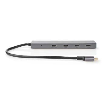 Nedis USB-Hub | 1x USB-C 3.2 Gen 2 Stecker | USB-C 3.2 Gen 2 Buchse mit PD 3.0 3x USB-C 3.2 Gen 2 Buchse | 4-Port-Port(s) | USB 3.2 Gen 2 | USB-betrieben | 10 Gbit/s – uhubu3470at