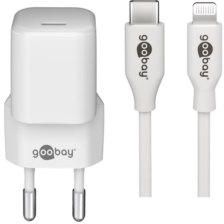 Goobay Lightning USB-C PD Ladeset Nano (20 W)