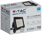 V-tac LED-Bauleuchte 10 W 6500 K Schwarz + Kabeleinführung – 9332105