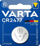 Varta-Batterie, Knopfzelle, CR2477, Lithium, 3 V, 1 Blister