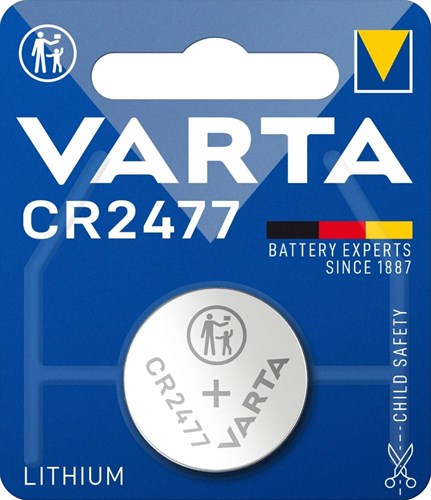 Varta-Batterie, Knopfzelle, CR2477, Lithium, 3 V, 1 Blister