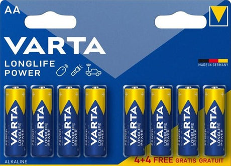 Varta Batterie AA 4+4 Alkaline Longlife Power | 20 Stück