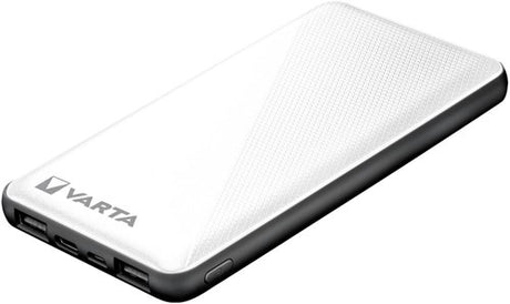 Enzo Varta Powerbank 10.000 mA silber + LED-Anzeige USB und USB-C – 3509010