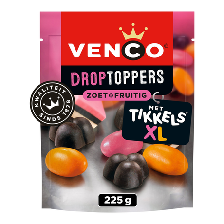 Venco Drop Toppers fruchtiger Beutel (10x 225gr)