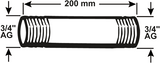 Cornat Galva-Rohrnippel mm 3 4 200 mm (530) – vfb5303420