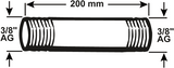 Cornat Galva-Rohrnippel mm 3 8 200 mm (530) – vfb5303820