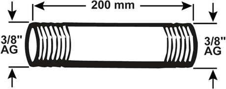 Cornat Galva-Rohrnippel mm 3 8 200 mm (530) – vfb5303820