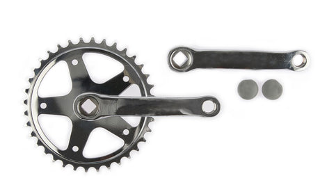 Vinty Crank Set 36T. Spieellos 130 mm 1 8 Silber