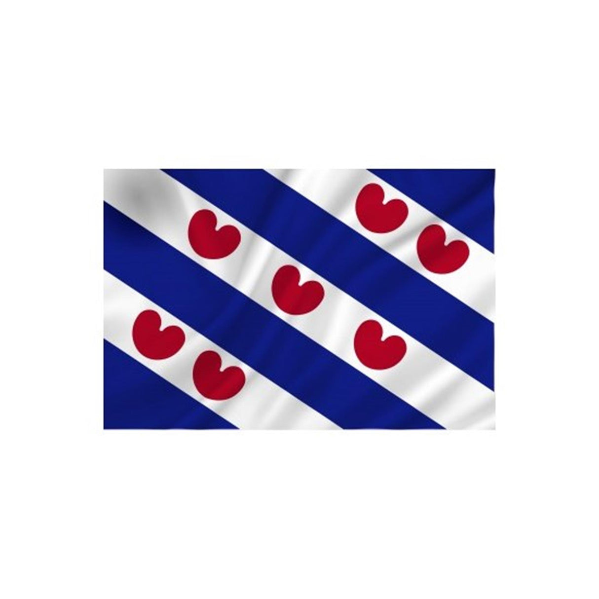 Dokkumer Flaggen Zentralflagge Friesland 50x75 cm gesponnenes Poly