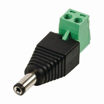 Ty Nedis CCTV-Securi-Anschluss | 2-Wege-Anschlussblock | 5,5 x 2,1 mm männlich | männlich | grün schwarz | 1 Stück - cctvcm11bk5 cctvcm11bk5