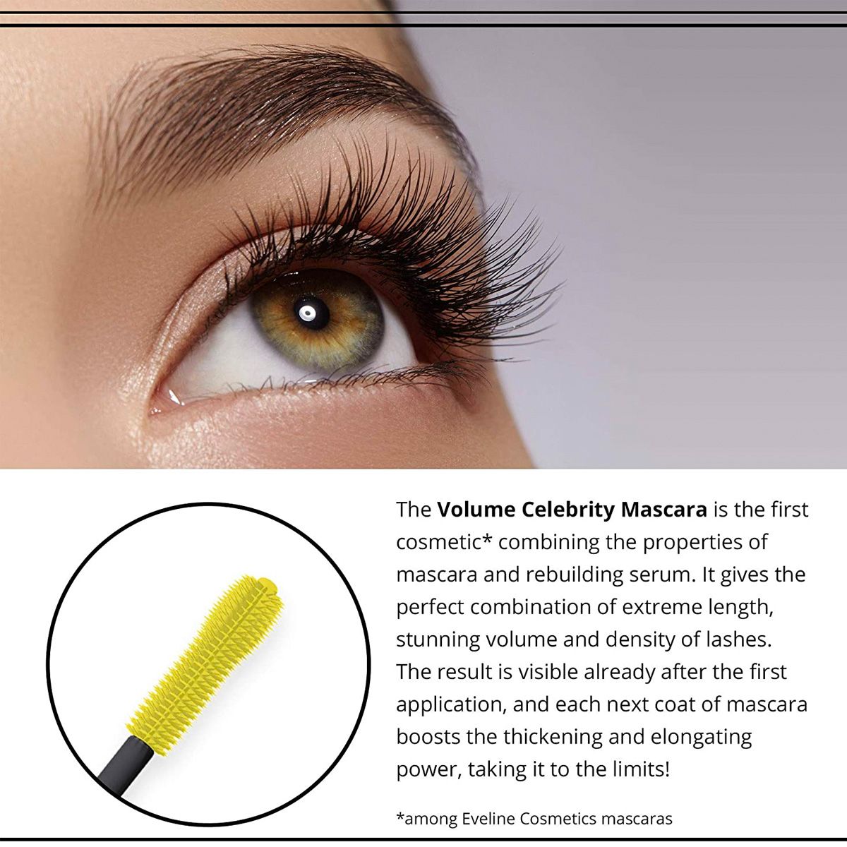 Eveline Volume Celebrity Mascara schwarz 9 ml