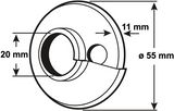 Cornat VRS-Rosette 20 mm Kunststoff 2 Stück mit - VRS661211