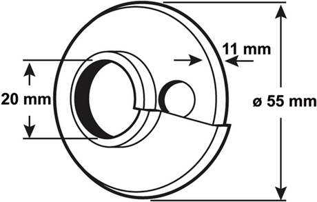 Cornat VRS-Rosette 20 mm Kunststoff 2 Stück mit - VRS661211