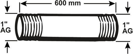 Cornat Galvarohr mm 1'' 600mm (530) - vzs530160