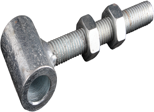 Waelbers Gewindestange 100 mm, blau verzinkt (gv) + Auge + Muttern – 1 Stück – 474131,99