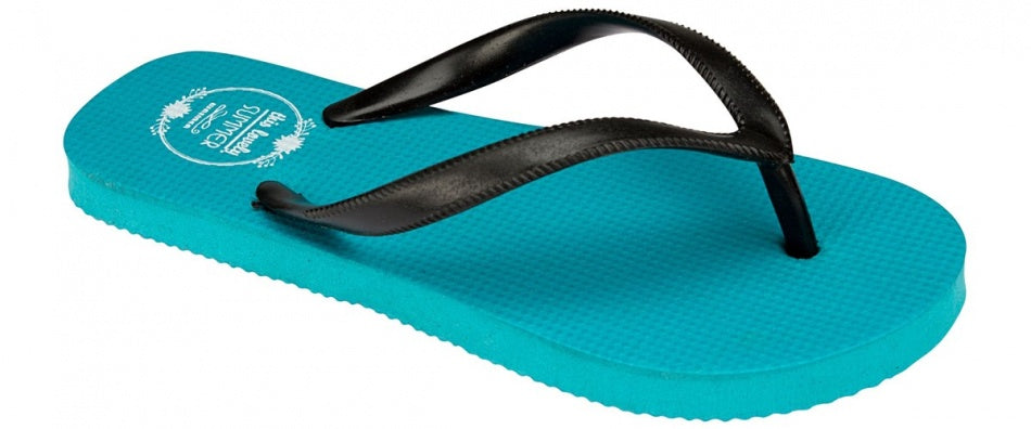 Wairea Teens Slipper Junior Print Blue Aqua Schwarz Größe 33