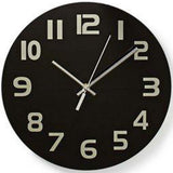 Nedis-Wanduhr | 300mm | Glas | schwarz | 1 Stück - clwa006gl30bk clwa006gl30bk