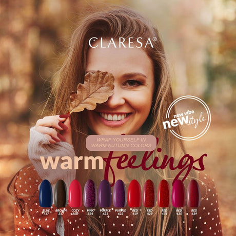 Claresa UV-LED-Gel-Nagellack, 5 ml, gemütliches Rot, warme Gefühle