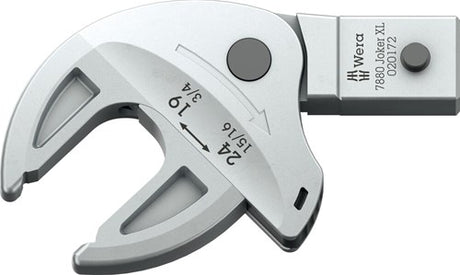 Wera 7880 Joker XL selbsteinstellender Gabelschlüssel für Schlüsselweite 19–24 mm, 14 x 18 mm, 14 x 18 x 19–24 x 3 4–15 16 x 95 mm – 05020172001
