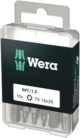 Wera 867 1 Z Torx®-Bits, tx 15 x 25 mm (10 Bits pro Box) – 1 Stück – 05072407001